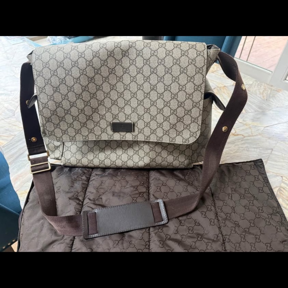 Gucci GG supreme diaper bag